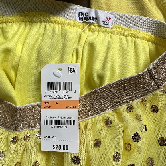 Girls Tulle skirt with matching sparkly tee - Picture 8 of 8